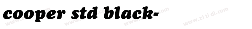 cooper std black字体转换
